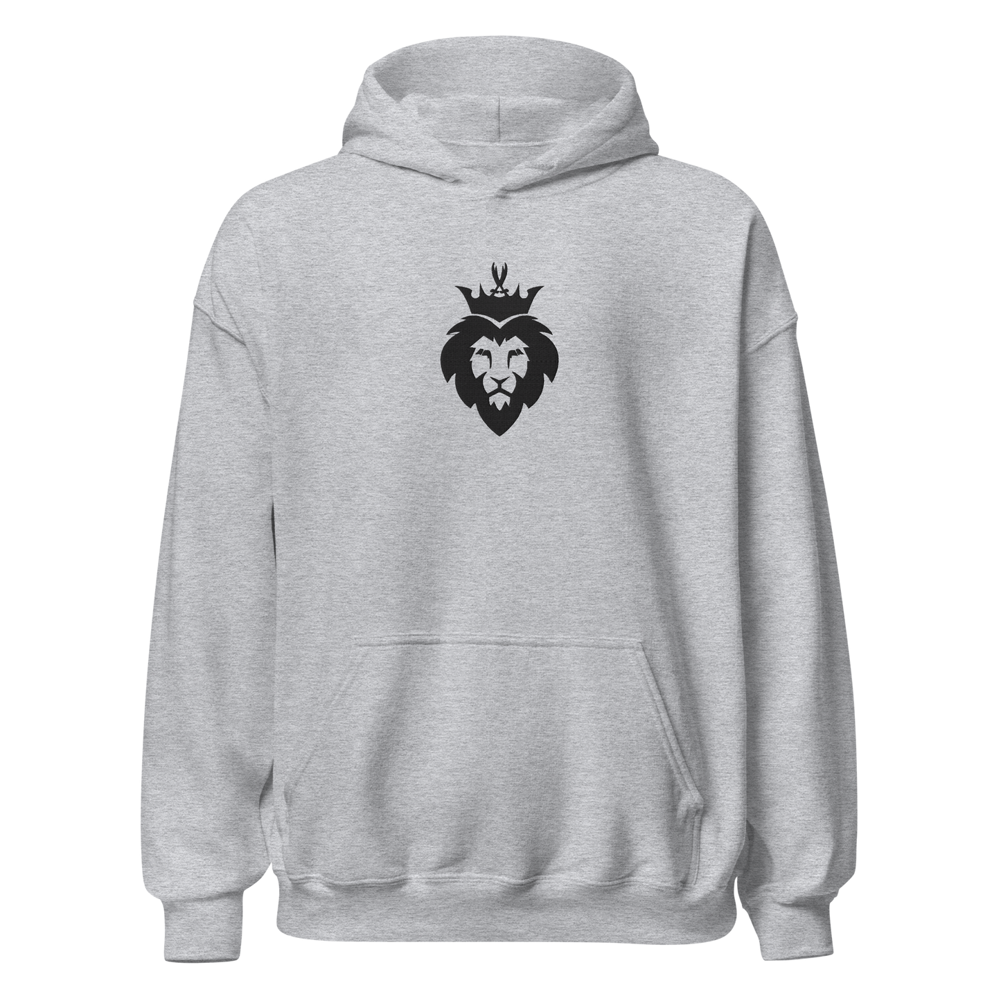 Sabr sport grey hoodie with dark lion embroidered