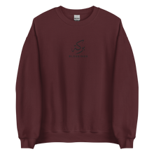 Load image into Gallery viewer, Maroon unisex sweater featuring ‘Blessings’ embroidered in elegant Arabic calligraphy. Soft, comfortable, and stylish design perfect for everyday wear.