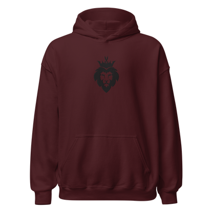 Sabr maroon hoodie with dark lion embroidered