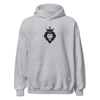Sabr sport grey hoodie with dark lion embroidered