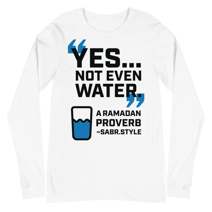 Not Even Water unisex t-shirt, soft and lightweight with a comfortable fit. Made from 100% combed and ring-spun cotton, featuring a bold Ramadan-inspired statement.